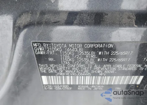 2016 Toyota Rav4 Le from USA, damaged, VIN JTMBFREVXGJ084445